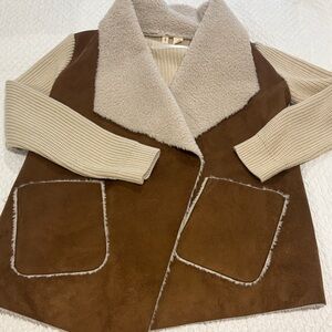 Moth Brown and Cream Tunic Top